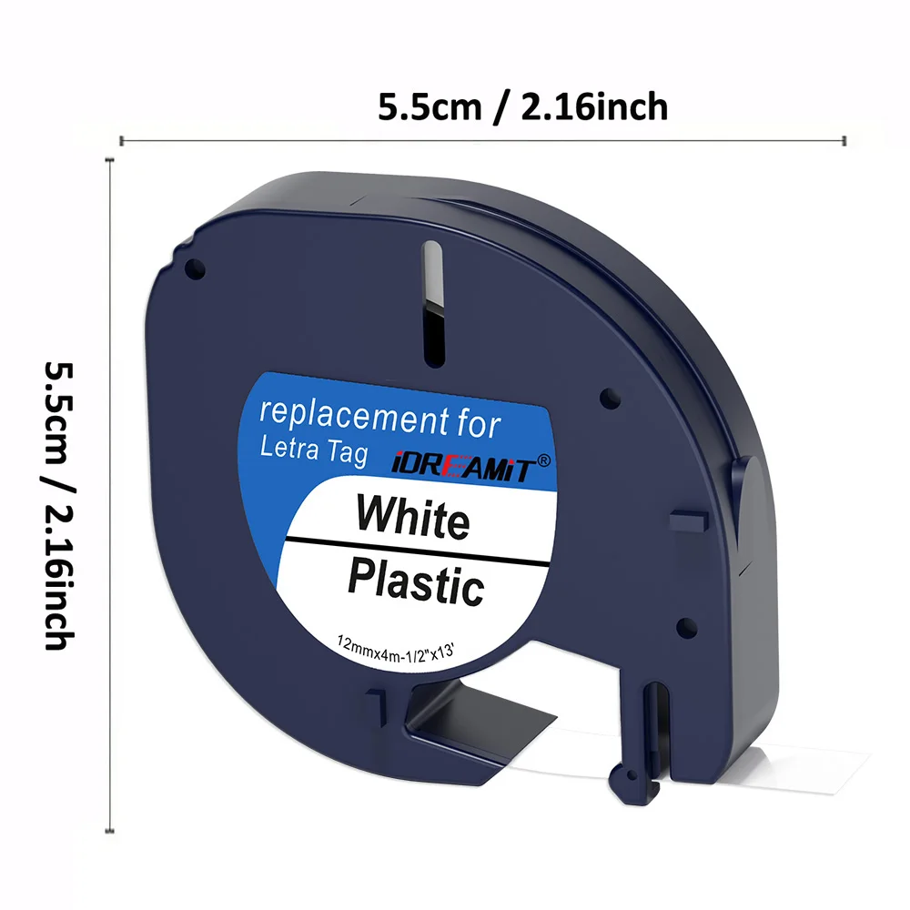91201 91200 Multi Colors Compatible for Dymo LetraTag Label Tape Plastic 91331 91221 Ribbon for LT100H 100T Label Printer