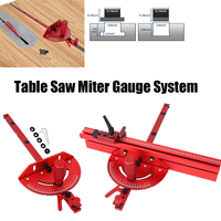 Miter Gauge Aluminum Alloy Handle Benches Table Saw Router Miter Gauge Sawing Assembly Ruler Woodworking Tools FLEXIBLE LOCKING