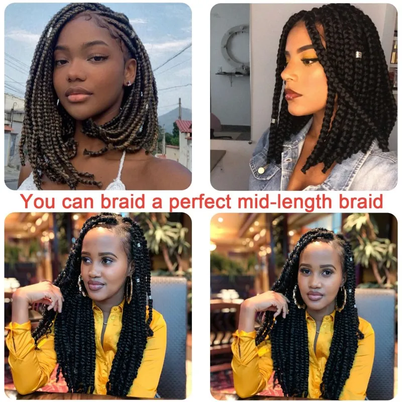 Estensioni dei capelli in lana brasiliana al 100% per trecce Filato acrilico per trecce africane/Twist a molla/Faux Locs/Wraps con uncinetto