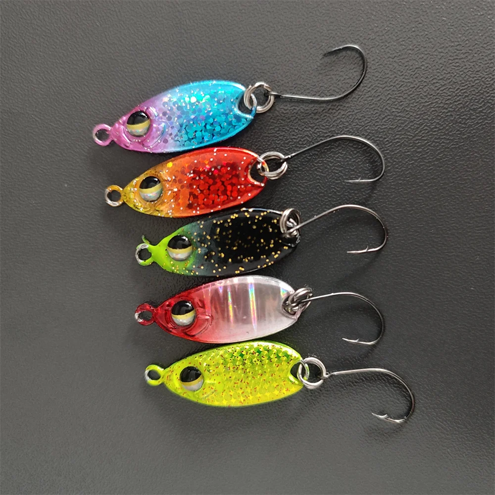 5pcs 3g 5g Small Metal Jigs Shore Cast Fishing Lure, Micro Cast Jigging, Trout Spoon, Artificial Hard Bait, Fishing Accessories