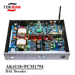 Tokban Audio 3425R DAC Dual Core PCM1794 Decoder AK4118 Receive Multi-Input Balanced XLR Bluetooth 5.0 HIFI Preamplifier