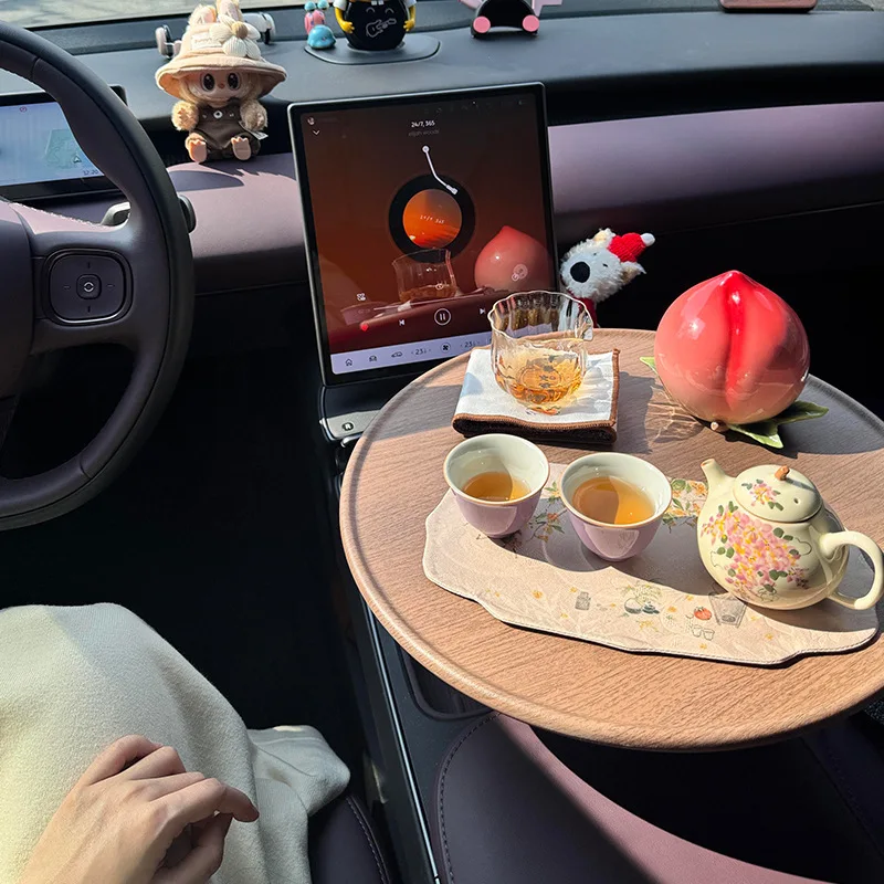 Multifunctional Car Cup Holder Tray Auto Table for Food Drink Storage