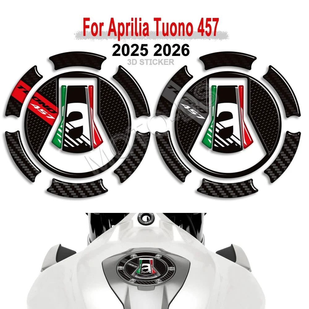 

﻿ Для Aprilia Tuono 457 Tuono457 3D наклейки на крышку бака мотоцикла, защитная наклейка на крышку бензобака, аксессуары 2025 2026