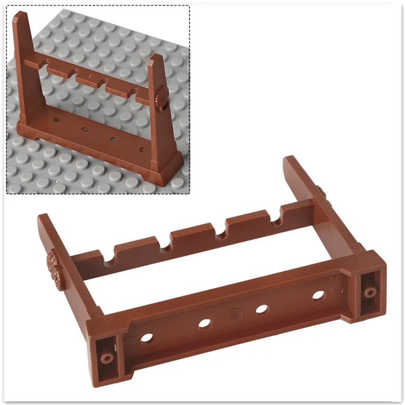 Weapons Rack MOC Building Blocks Knife/Sword/Axe/Hammer Display Stand Model Bricks Toys Compatible With LEGO
