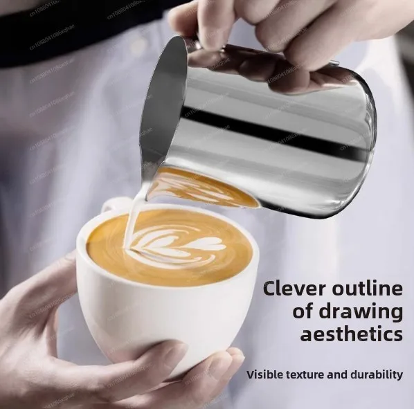 

Набор из нержавеющей стали 304, кувшин для латте с заостренным носиком, изысканный стакан для молочной пены