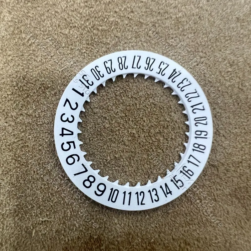 Accesorios de reloj con placa de calendario de movimiento NH34-NH35, nuevos 3 caracteres y 6 caracteres, blanco, negro