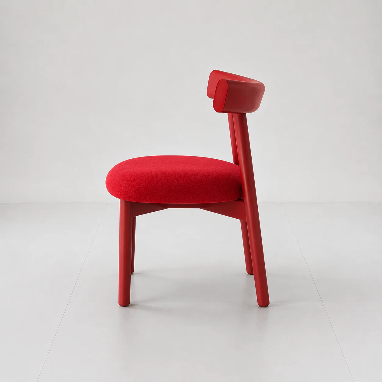 In Stock Curved Back Fabric Upholstery Durable Frame Dining Chair Ready to Ship Hospitality Furniture Cafe Restaurant Chair