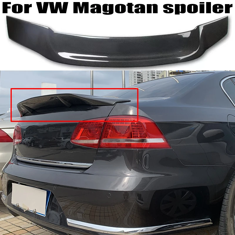 

For Volkswagen VW Magotan Passat B7 Spoiler 2012-2016 High Quality Real Carbon fibre/FRP Rear trunk cover wings spoiler Airfoil