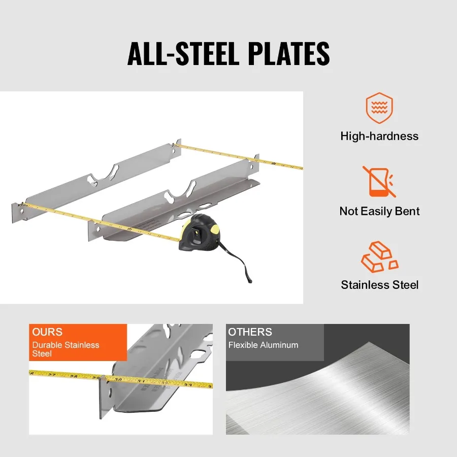Wheel Alignment Tool 2-Pack Toe Alignment Plates Stainless Steel Alignment Plates for Accurate Toe Angle Measurement Includes 2 view 5