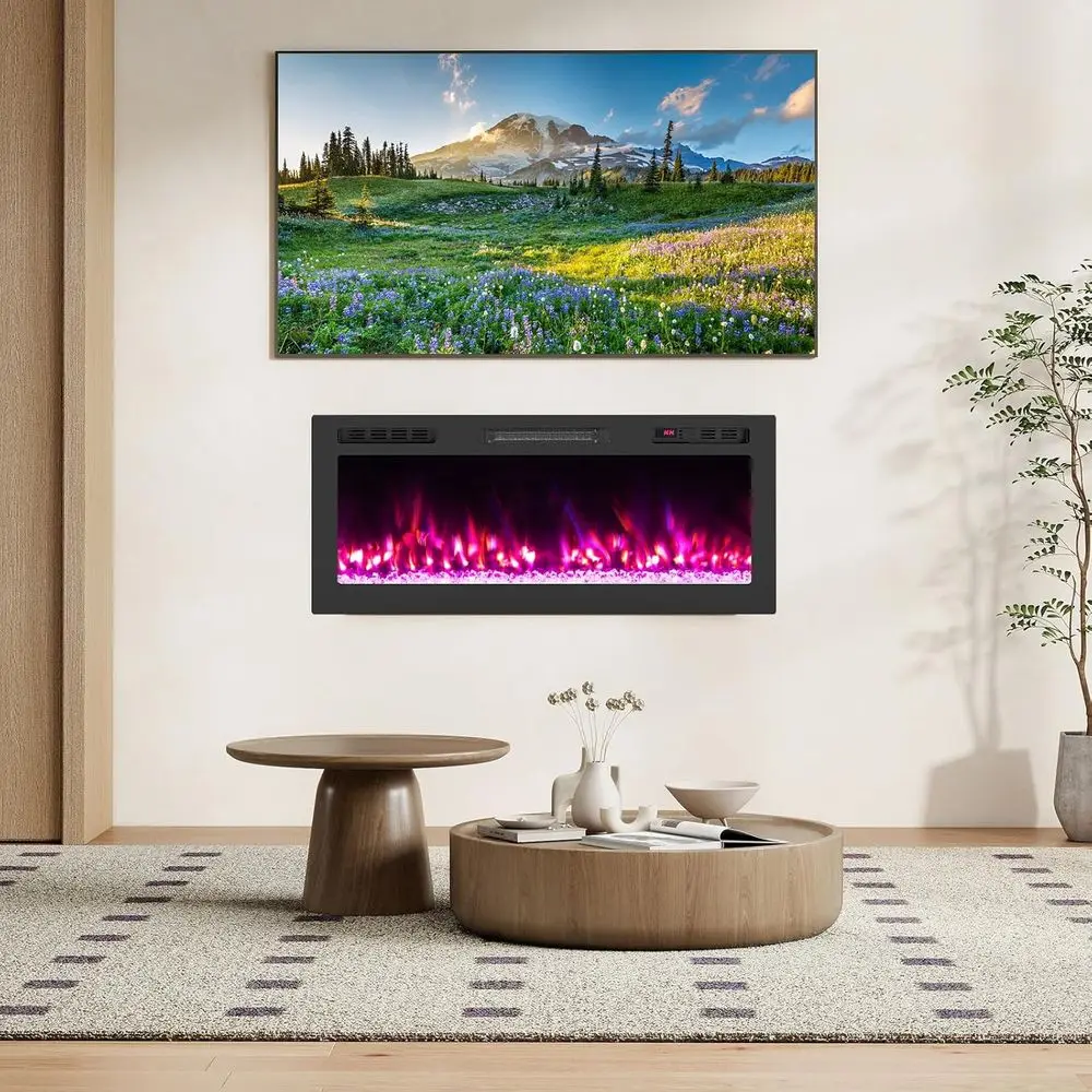 

42-inch Electric Fireplace with Smart Features