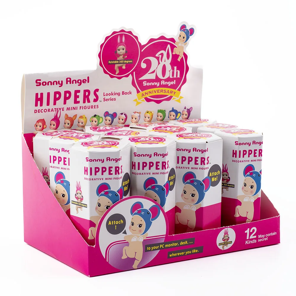 Caja ciega de Sonny Angel, serie del 20 ° aniversario, Hippers, cosecha, aspecto de espalda, figuras de Anime, adornos, muñecas, Fans, regalo para niños