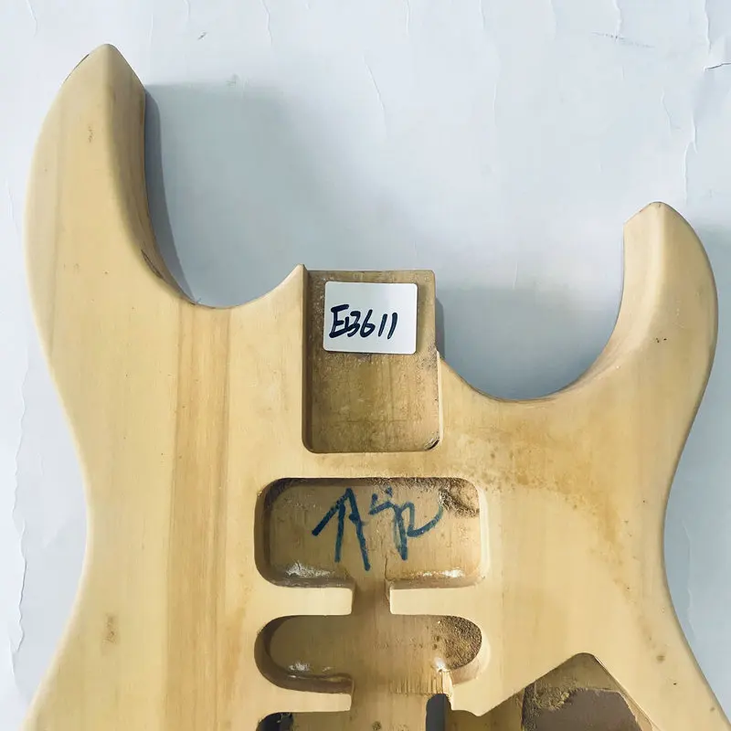 EB611 Nature Guitar Body Unfinished for Electric Guitar DIY Replace SSH Pickups Strato Model Solid Wood With Plywood