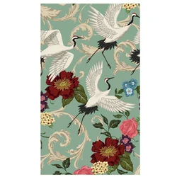 White Crane Cross Stitch DIY Kit Flowers And Birds Hand Embroidery Home Painting Flower Fashion Embroidered 11CT Needlework Pack