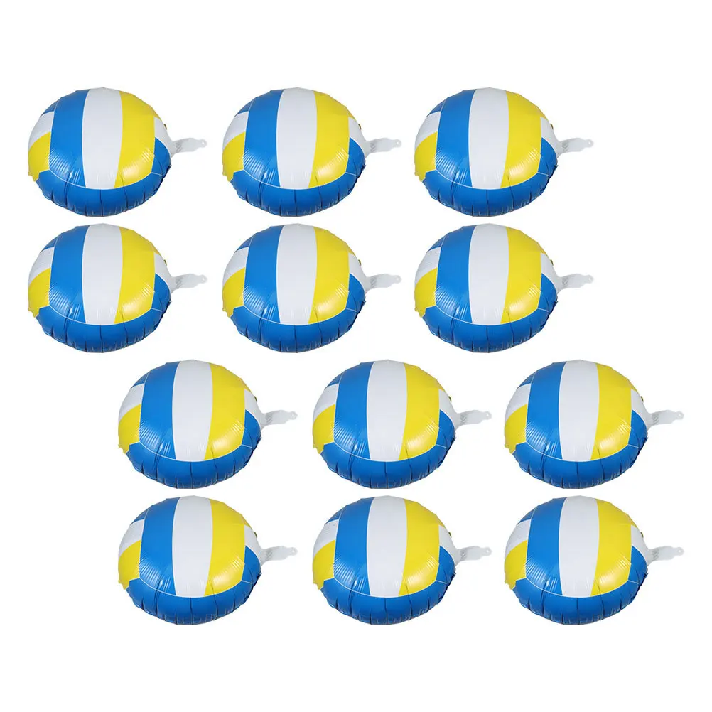 

12Pcs Volleyball Foil Balloons 18Inch Theme Party Decorations for Birthday Festivals Celebration Decor Supply