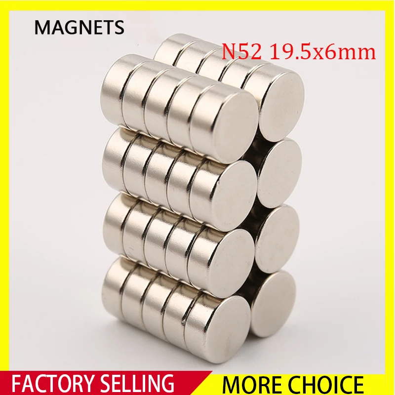 

5/10/20PCS N52 19.5x6mm Strong Magnets 19.5mm x 6mm Countersunk Neodymium Magnet Permanent NdFeB Magnetic Disc 19.5*6mm