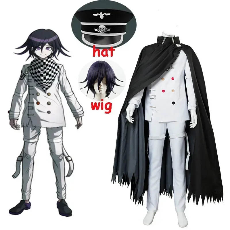 

6PCS Anime Danganronpa V3 Ouma Kokichi Cosplay Costume Japanese Game School Uniform Suit Outfit