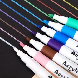 12/24/60/80 Colors Acrylic Marker Rock Painting Set for Kids Stone Paint Pens Set Ceramic Glass Wood Manga Art School Supplies