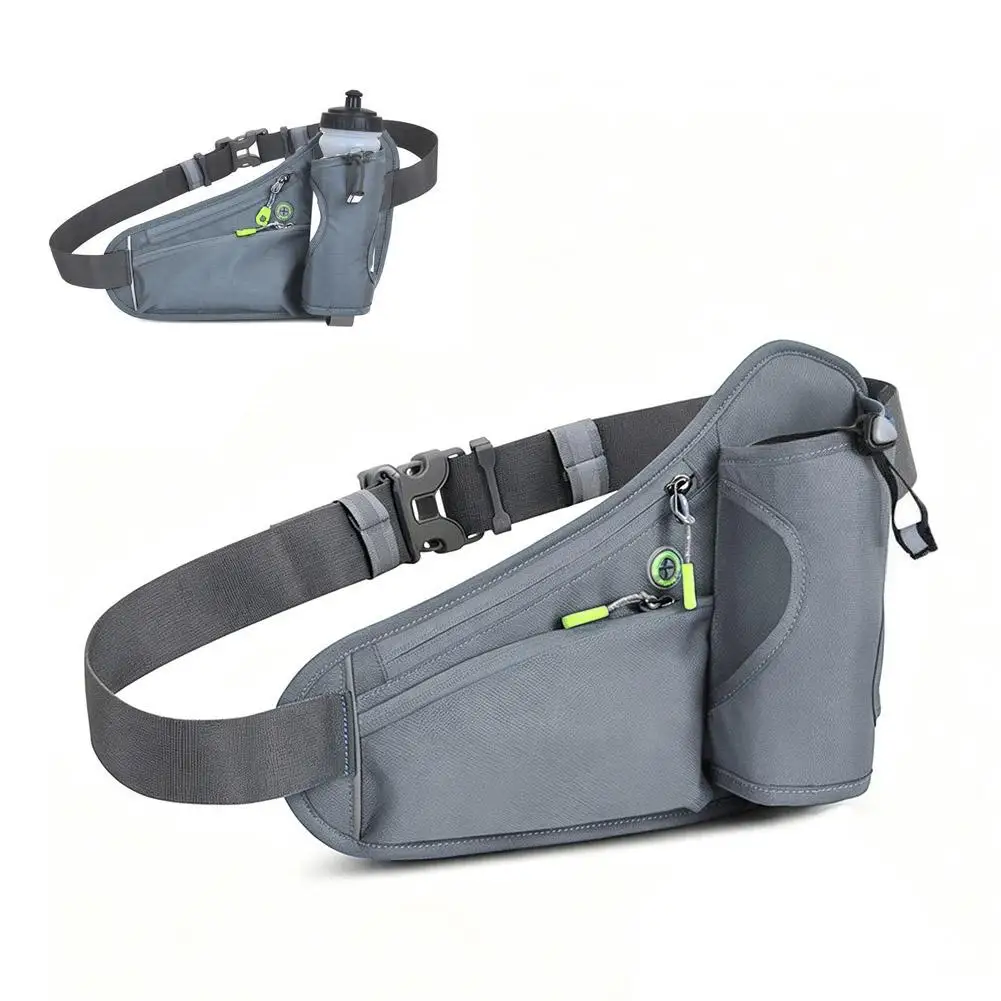 Sports Waist Bag With Water Bottle Holder Waterproof Running Phone Belt Bag For Men Women Outdoor Gym Cycling Hiking Fanny Pack
