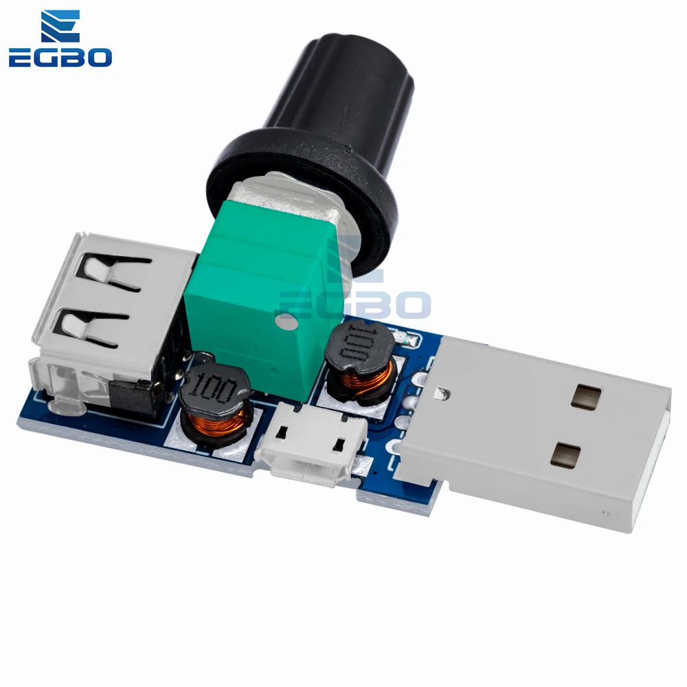 EGBO DC 4V-12V 5W XY-FS USB Fan Stepless Governor USB Fan Speed Controller Multi-Gear Auxiliary Cooling Tool