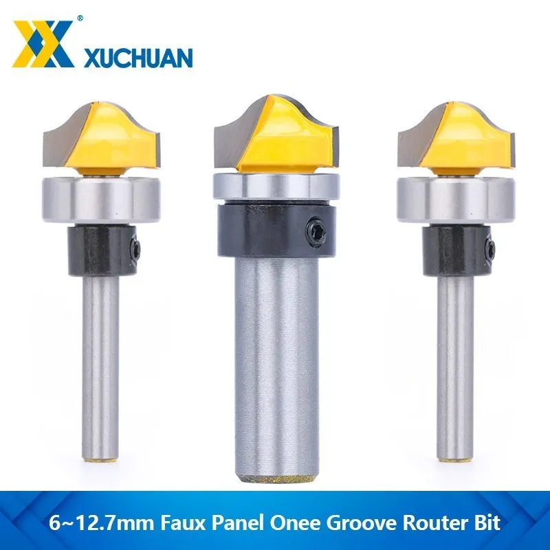 

XUCHUAN 3/4"Faux Panel Ogee Groove Router Bit 6mm 8mm 1/2" Shank Tenon Router Bit for Engraving Slotting Wood Milling Tool
