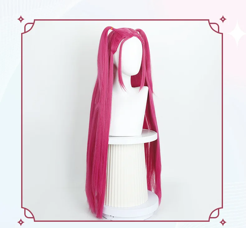 Film Kpop Cosplay Mira Demon Hunters Rosa Capelli lunghi Parrucche sintetiche resistenti al calore Accessori di carnevale Donne adulte