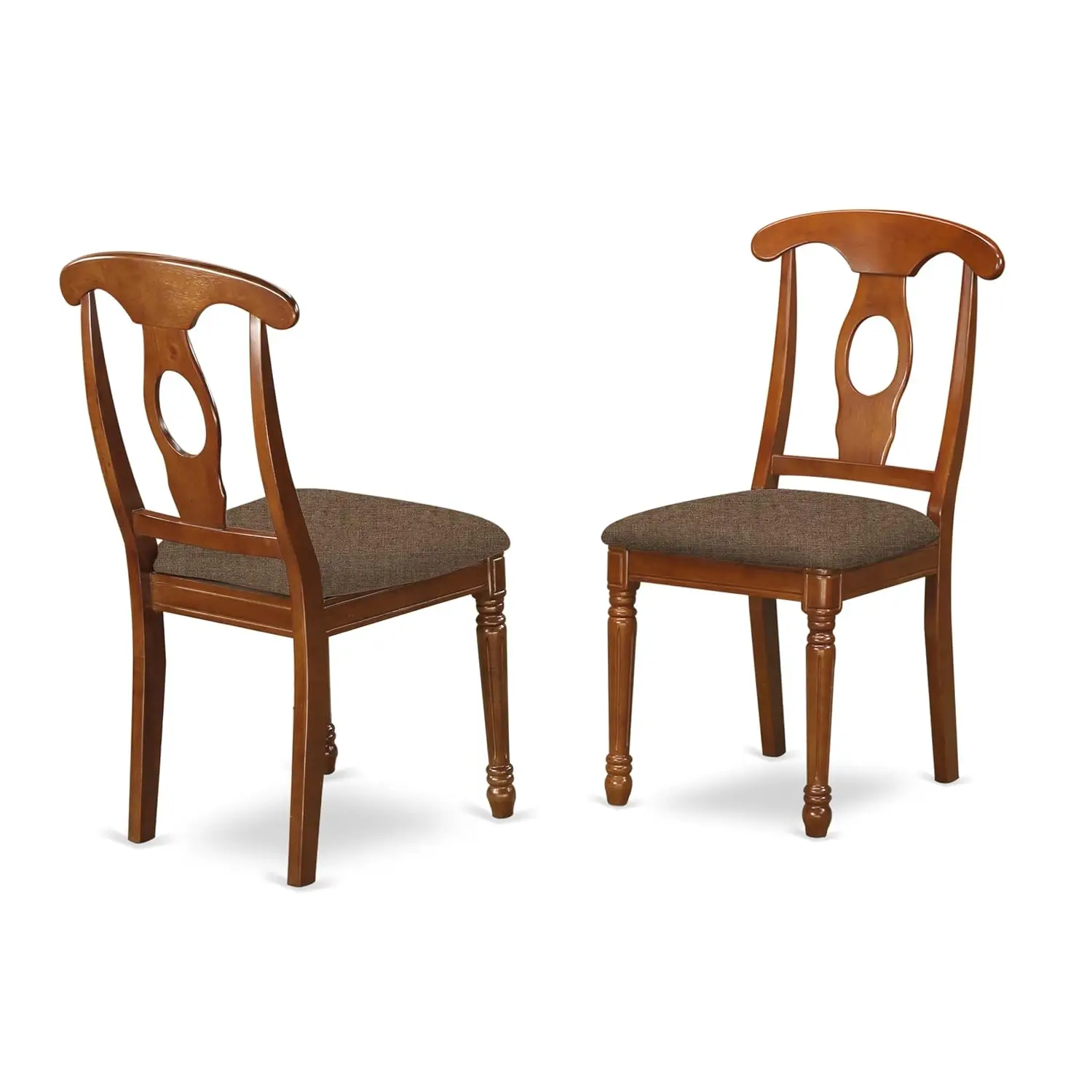 5 Piece Round Dropleaf Kitchen Table Set with 4 Linen Fabric Upholstered Dining Chairs 42x42 Inch, Customized