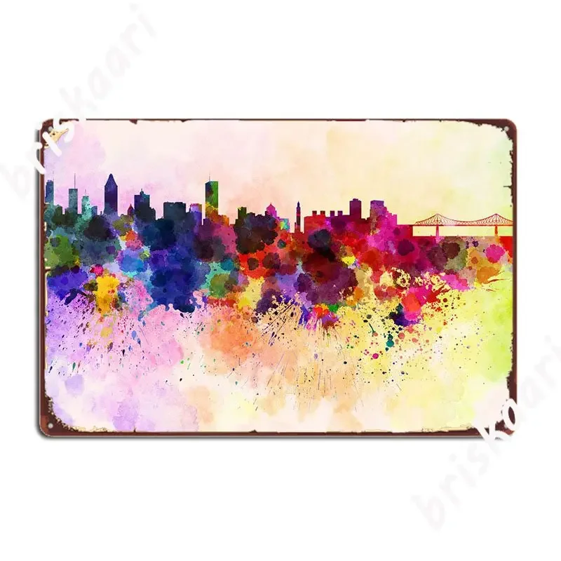 Montreal Skyline Metal Sign Wall Decor Home Personalized Club Party Tin Sign Poster