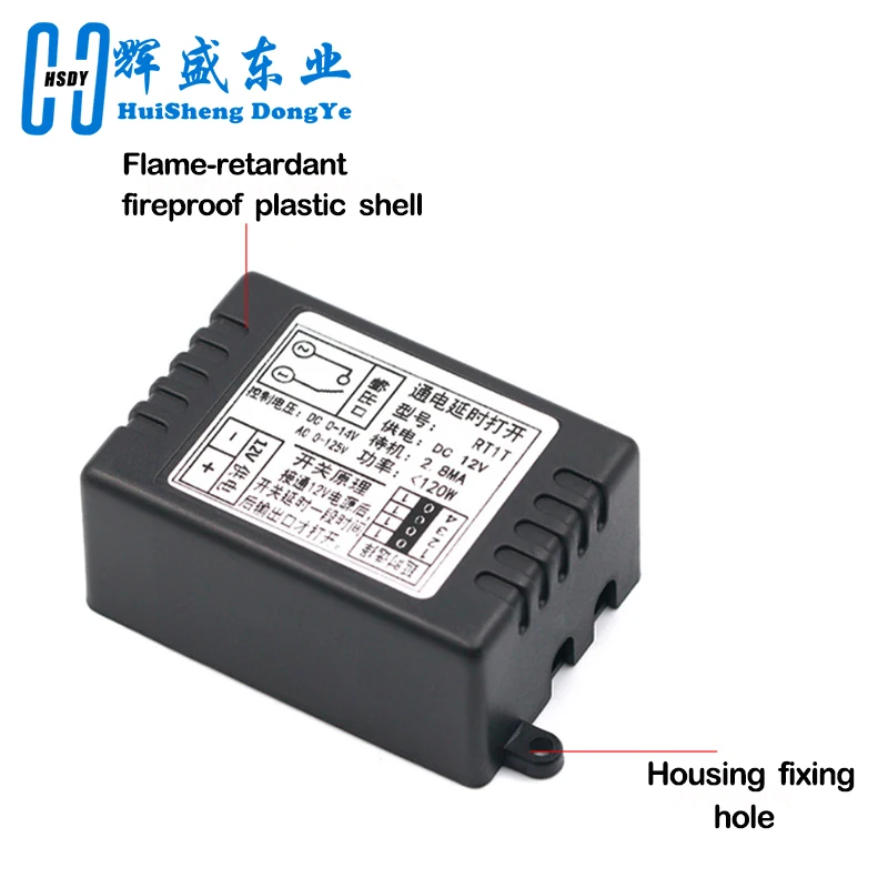 12V time delay relay Module, turn-on delay switch module, car modification, single-chip control time period optional