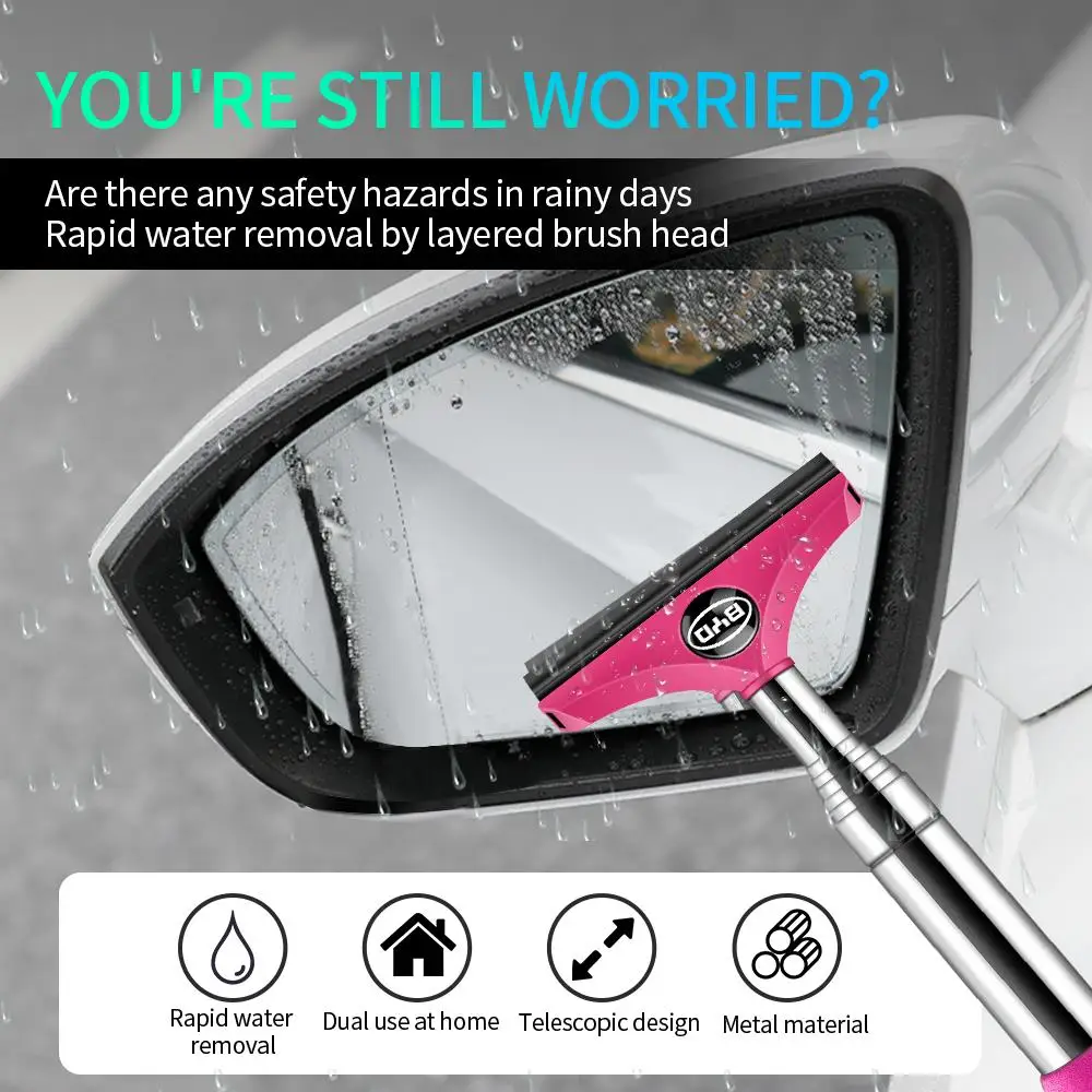 Alat Penghapus Kaca Spion Mobil Teleskopik Portabel untuk Kaca Jendela Saat Hujan, Wiper Genggam untuk BYD Atto 3 Yuan Plus UP Han Tang DM Qin