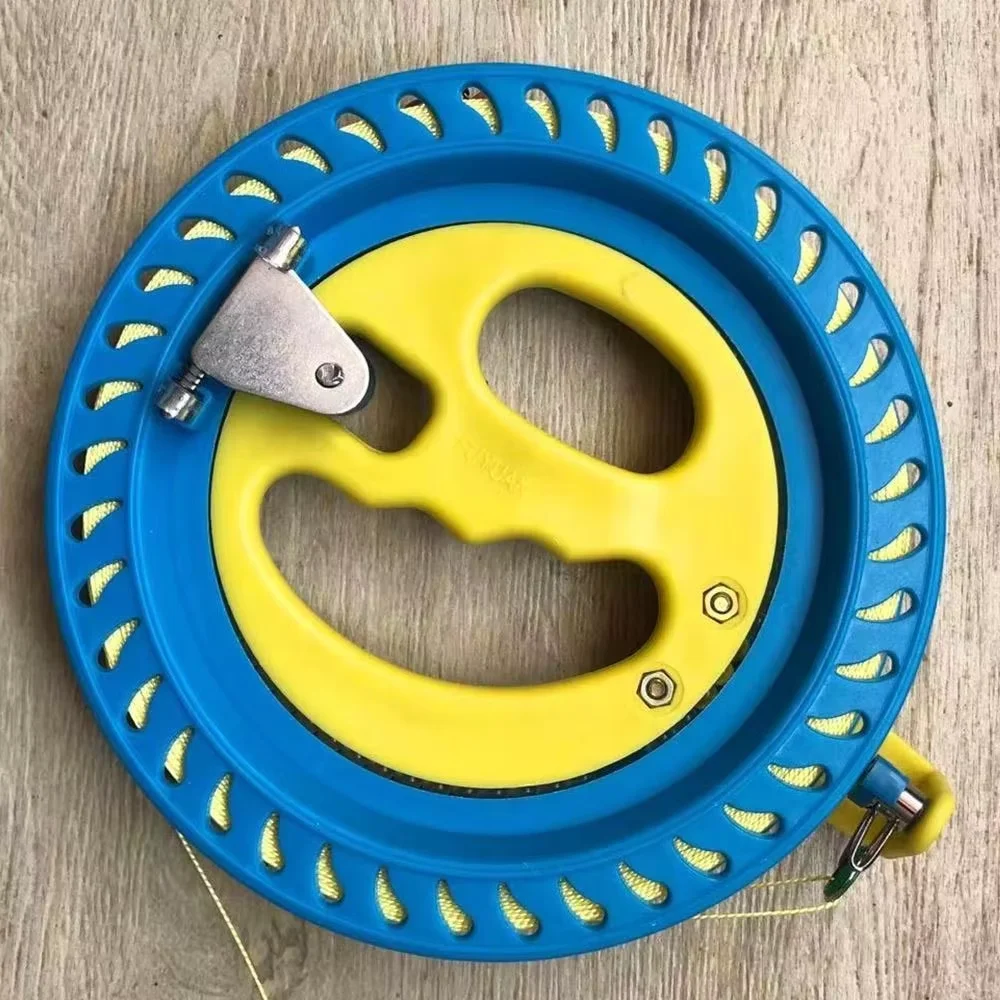Kite Reel Winder Fire Wheel String Flying Handle Tool Twisted String Line Outdoor Round Blue Grip For Fying Kites 150-500M