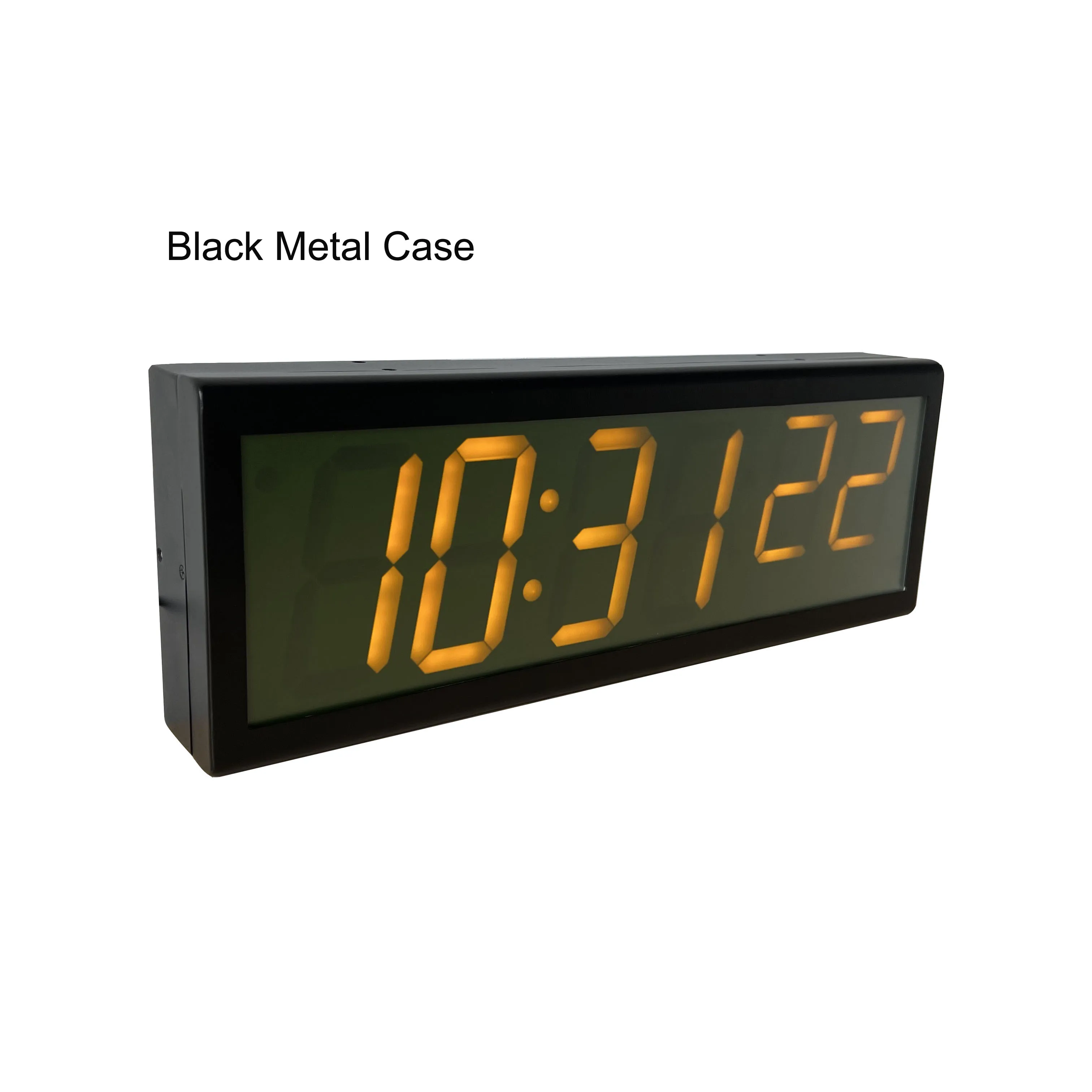 Reloj NTP PoE de 6 dígitos, LED amarillo, caja de Metal/plástico opcional