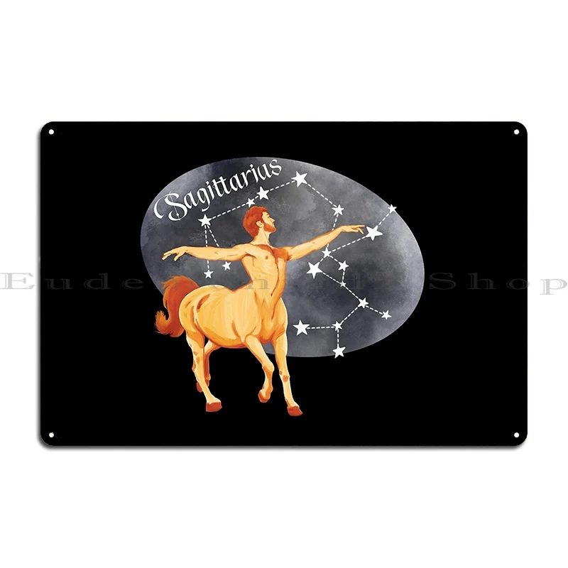 Sagittarius Centaur Metal Plaque Garage Create Character Cinema Wall Mural Tin Sign Poster