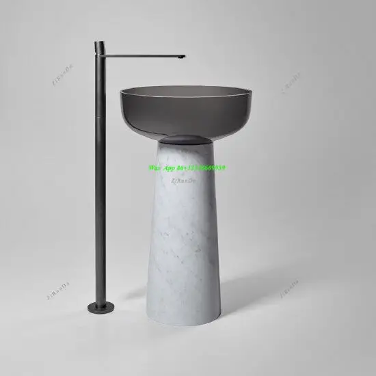 Transparent Resin Balcony Outdoor Color Integrated Floor Washing Table Column Basin Customization