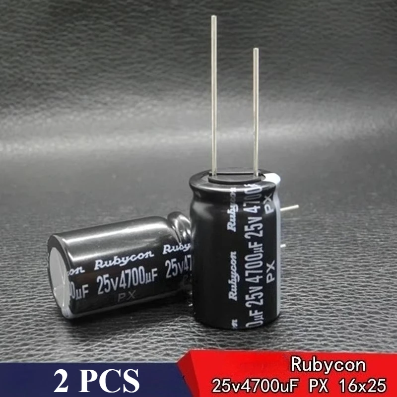 （2PCS）4700UF25V Rubycon PX 25v4700uF 16*25mm Aluminum Electrolytic Capacitor  Through Hole 105 ℃ Fixed Capacitor