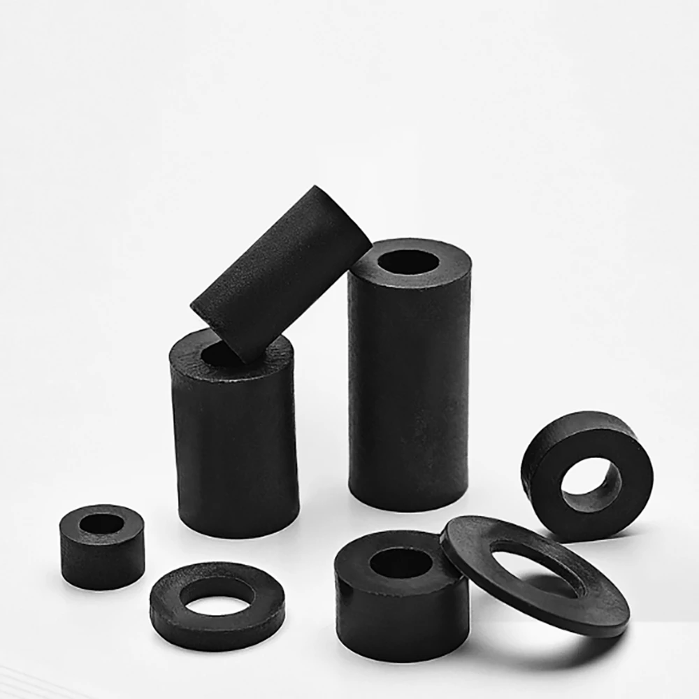 M8 M8.5 M10 M14 PE Plastic Gaskets Black Flat Gaskets Shock-Absorbing Insulation Gaskets Sealing Accessories