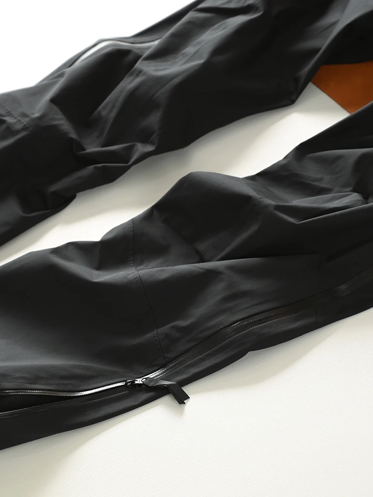 남성 캐주얼 스트레이트 레그 바지 방풍 통기성 내마모성 하드쉘 방수 전면 접착 버드 패턴