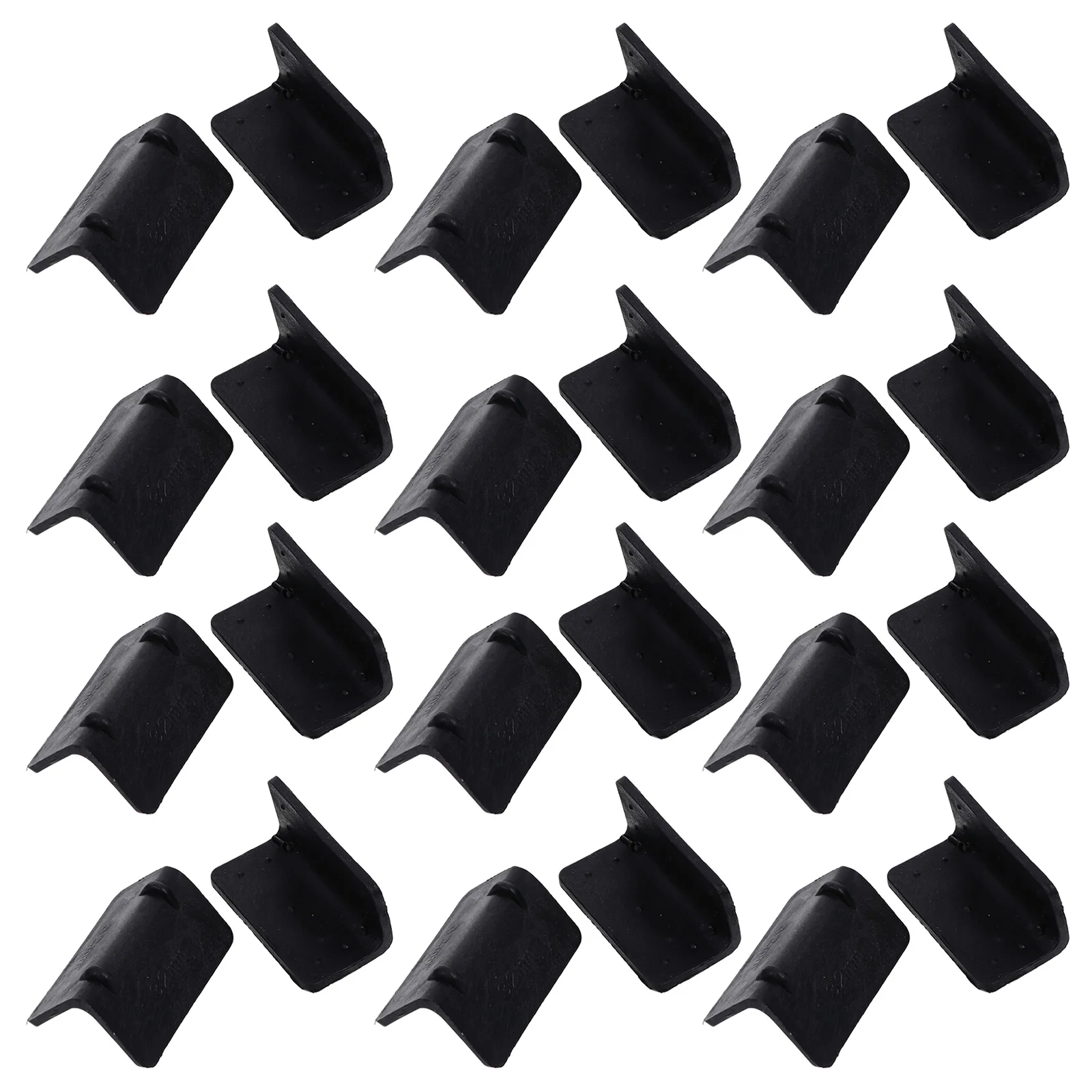 

100 pcs Plastic Protectors Black for Corner Strap Protector Furniture Edge Banding Boxes Cargo Pallet Load Corners Guard