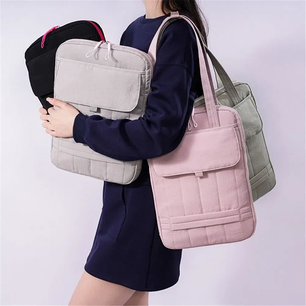 Simple Versatile Laptop Bag One-Shoulder Handheld Canvas Tote Bag Handbag Satchels for Lenovo Dell Laptop Commute