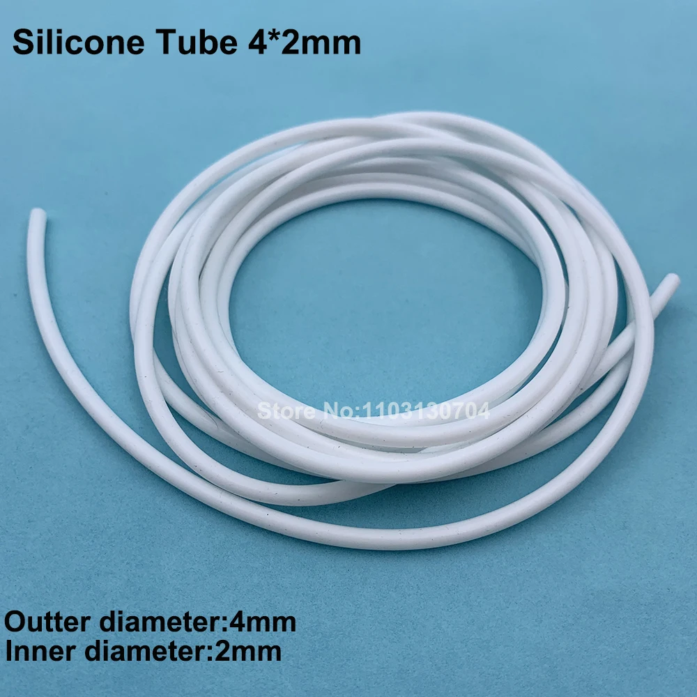 5Meter Silicone Ink Hose Tube for Roland VP540 Mimaki JV33 JV5 Mutoh Printer Dx4 Dx5 Head Ink Pump Pipe 4*2mm Soft White Tubing