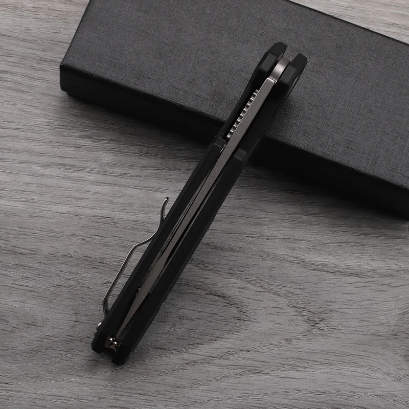 D2 Steel G10 Handle Folding Knife Outdoor Camping High Hardness Sharp Portable Survival Tool