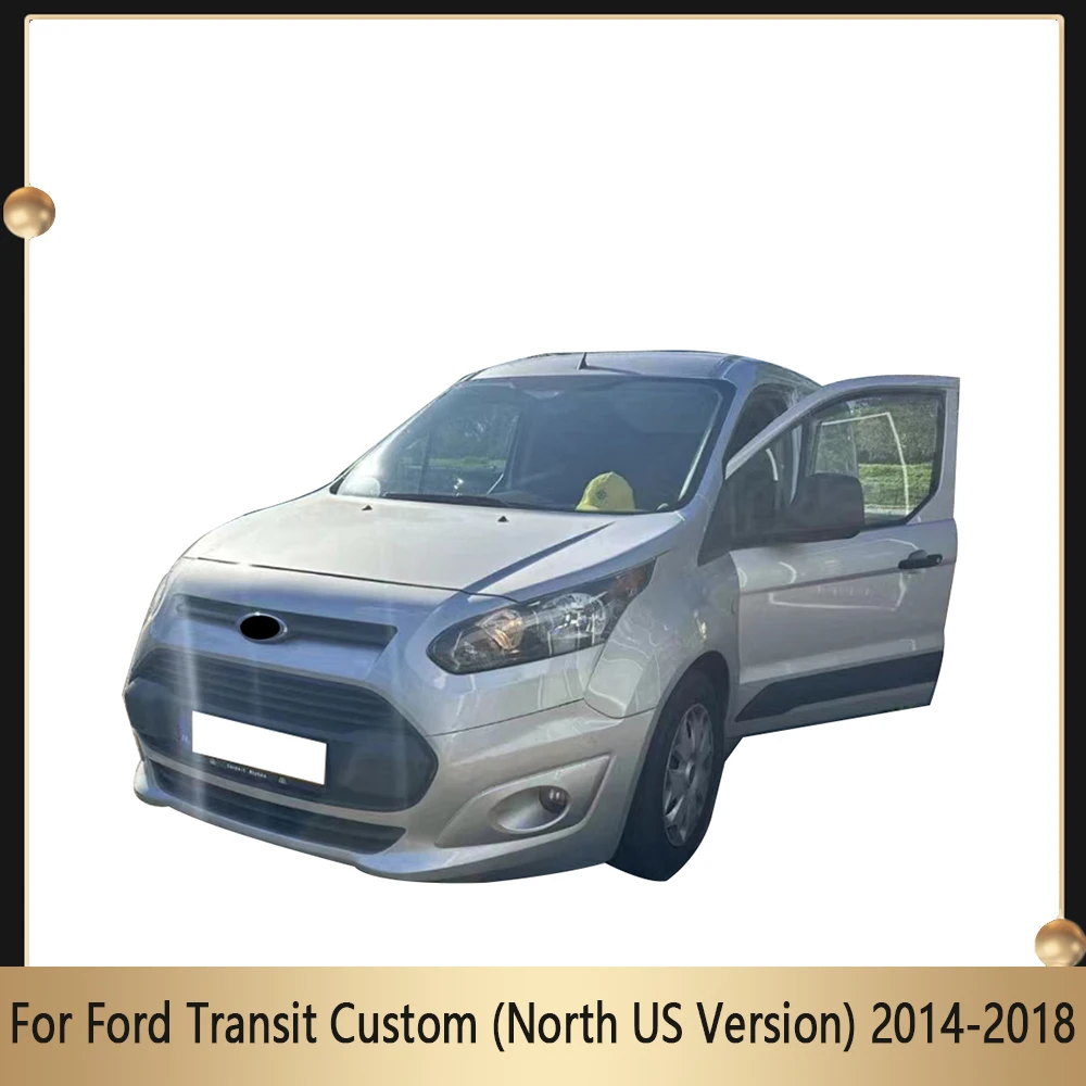 Car Lower Front Bumper Grille Mask Cover With LED Light Bar For Ford Transit Custom (North US Version) 2014-2018 Lower Grills