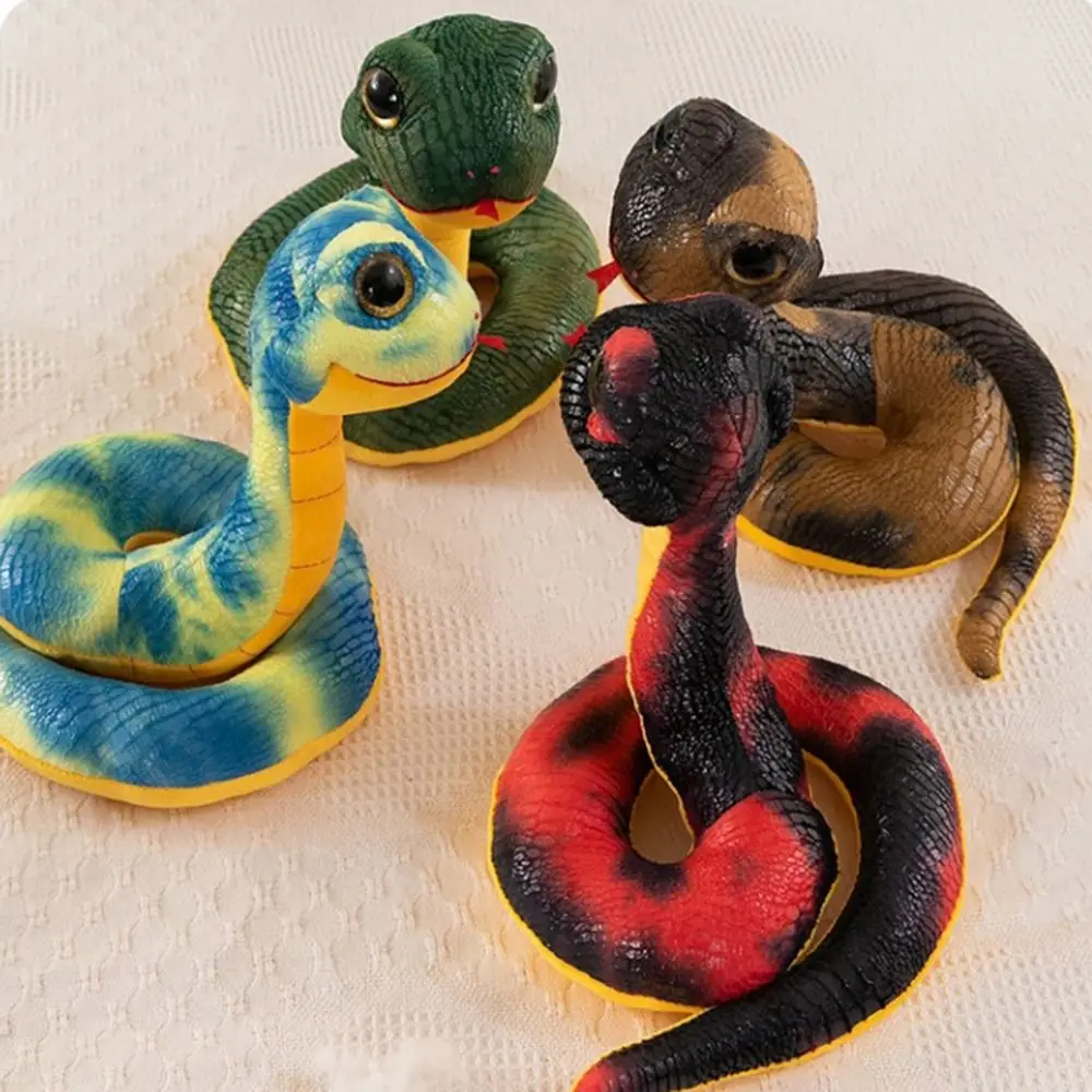 Happy New Year Snake Year Plush Toy Chinese Style Good Luck Big Eyes Snake Plush Toy 23/28cm Zodiac Mascot