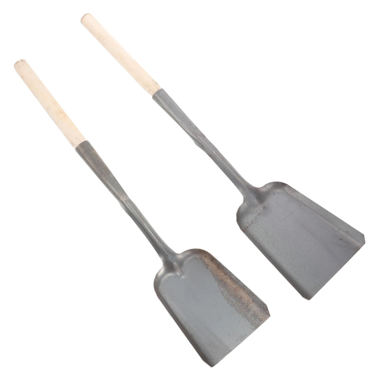 

2 Pcs Coal Ash Shovel Long Handle Metal Litter Fireplace Tool Charcoal Scoop Lightweight Practical Garden Soil Spade