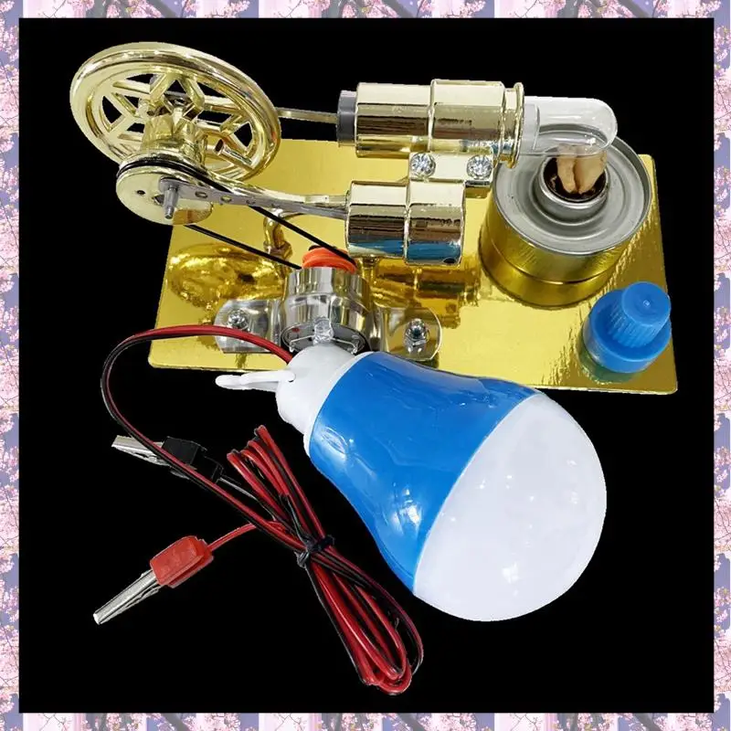 

T84C-1 PCS Steam Power Physics Popular Science Small Production Invention Experiment Education Tool Metal Gold
