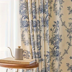 French Rural Style 65% Blackout Curtain for Bedroom Living Room Vintage luxury Home Decor Ring Top Window Treatment