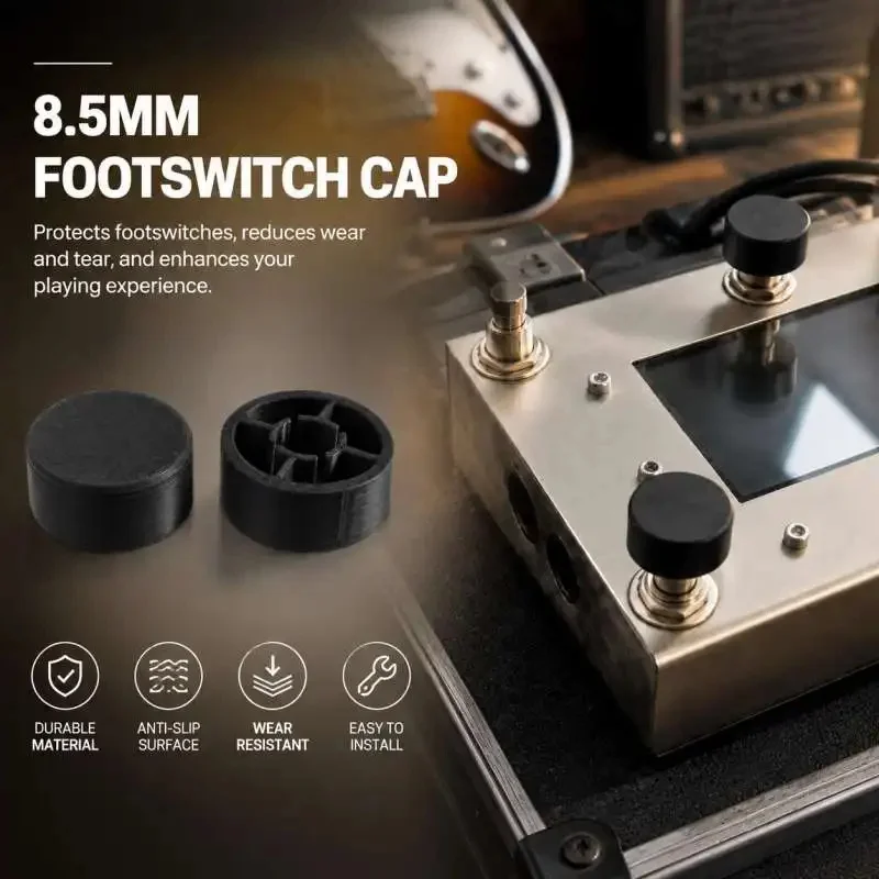 Guitar Pedal 8.5mm Foot Switch Cap Footswitch Tip Cover Effect Pedal Foot Knob Replacement Part Accessory
