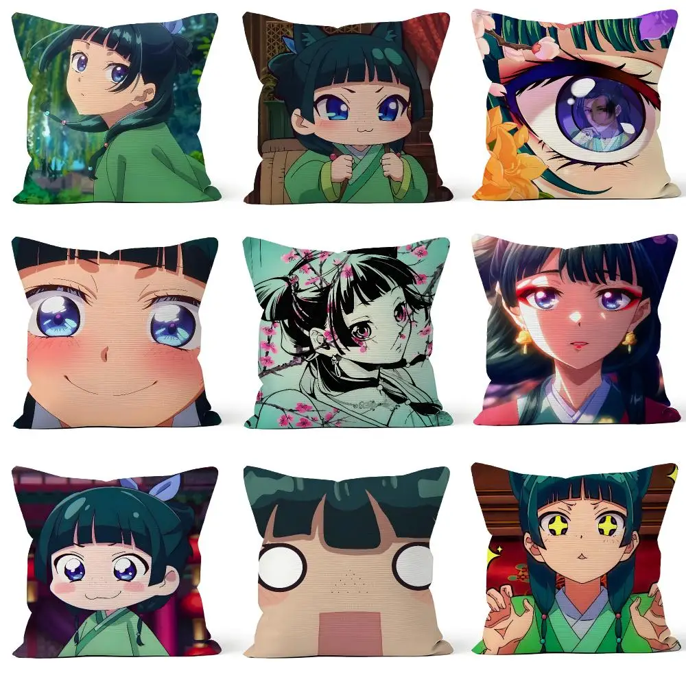 Anime The Apothecary Diaries Maomao Cushion Cover Throw Pillow Soft Short Plush Cozy Durable For Sofa Bedroom Home Decor Gift