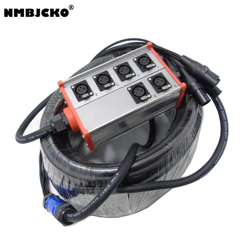 MBJCKO 6-Channel Audio Snake Cable Male to XLR Female Professional Grade Cord for Audio Equipment