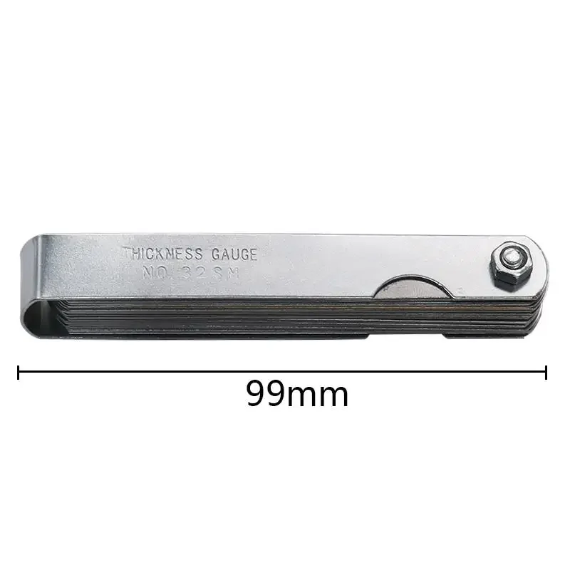 Feeler Gauge Metric 32 Blades Gap Filler 0.04-0.88mm Thickness Gage Tool for Motorcycle Motorbike Valve Measurement Repair