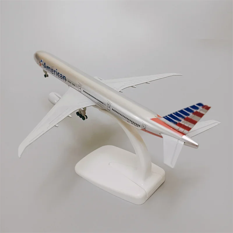 19cm USA Air American AA Airlines Boeing 777 B777 Airways Alloy Metal Airplane Model Diecast Air Plane Model & Wheels Aircraft